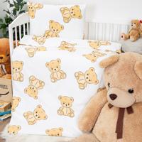 4Home Detské bavlnené obliečky do postieľky Teddies, 100 x 135 cm, 40 x 60 cm
