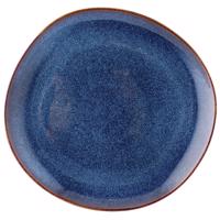 Altom Keramický plytký tanier Reactive Navy Blue 25,5 cm
