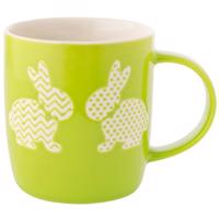 Altom Porcelánový hrnček Králičky, 360 ml, zelená