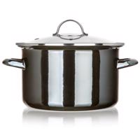 Banquet Hrniec smaltovaný METALLIC Black 24 cm, 3,7 l, s pokrievkou, 24 cm