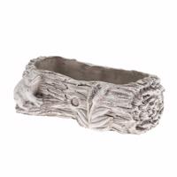 Betónový kvetináč Žabka z kmeňa, 27 x 8,5 x 15,5cm