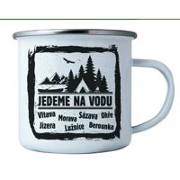 Bohemia Gifts Plechový hrnček - Jedeme na vodu, 350 ml