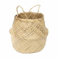 Compactor Pletený úložný košík z morskej trávy Belly, 45 x 36 cm, prírodná, L
