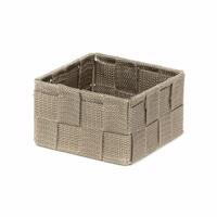 Compactor Úložný organizér do zásuvky Compactor TEX - košík S,  12 x 12 x 7 cm, Taupe (sivo-béžový), S