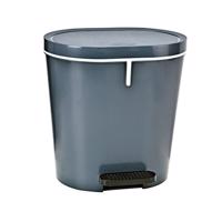 Denox Oval pedálový odpadkový kôš 8 l, plast, antracitový, 8 l