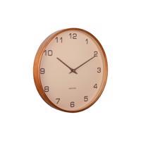 Dizajnové nástenné hodiny Karlsson 5993SB béžové,priemer 40 cm