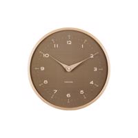 Dizajnové nástenné hodiny Karlsson 5995MG hnedé,priemer 30 cm