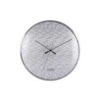 Dizajnové nástenné hodiny Karlsson 6005SIstrieborné, priemer 40 cm