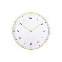 Dizajnové nástenné hodiny Karlsson 6011GR žlté,priemer 40 cm