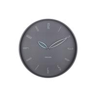 Dizajnové nástenné hodiny Karlsson 6012GY sivé,priemer 40 cm