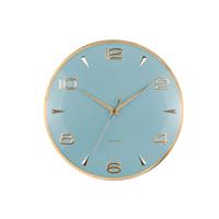Dizajnové nástenné hodiny Karlsson 6017BLsvetlomodré, priemer 40 cm