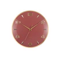 Dizajnové nástenné hodiny Karlsson 6017RD červené,priemer 40 cm