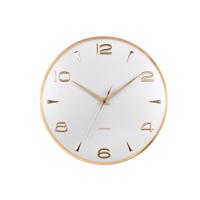 Dizajnové nástenné hodiny Karlsson 6017WH biele,priemer 40 cm