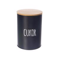 Dóza plech/bambus pr. 11 cm Cukor BLACK SK