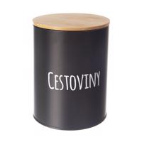 Dóza plech/bambus pr. 13 cm Cestoviny BLACK SK