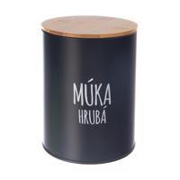 Dóza plech/bambus pr. 13 cm Múka hrubá BLACK SK