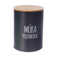 Dóza plech/bambus pr. 13 cm Múka polohrubá BLACK SK