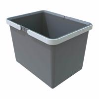 Elletipi Plastový kôš s rukoväťami 12 l, sivá , 12 l