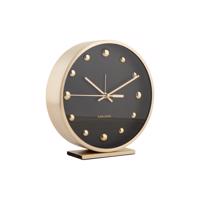 Karlsson 5970BK dizajnové stolové hodiny/budíkčierne, priemer 16 cm