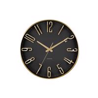 Karlsson 6016BK dizajnové nástenné hodiny čierna, pr. 35 cm