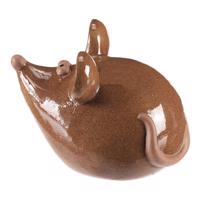 Keramická dekorácia Myš, 17 x 14 x 14 cm, hnedá, 17 cm
