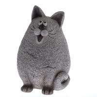 Keramická mačka Lukrecia sivá, 33 x 23 cm