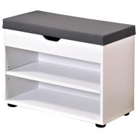 Kesper 15914 Botník s podsedákom, biela, 60 x 45 x 30 cm