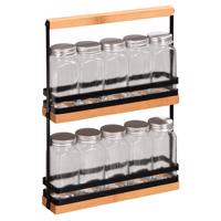 Kesper 58036 Polica na korenie s 10 prázdnymi koreničkami, 23 x 32 x 5,5 cm