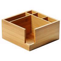 Kesper 70851 Kuchynský organizér bambus, 5 priehradok, 18 x 9 x 18 cm