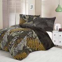Kvalitex Saténová posteľná bielizeň LuxuryCollection Fern brown, 220 x 200 cm, 2x 70 x 90 cm