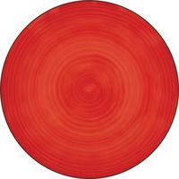 Lamart LT9083 keramický plytký tanier Happy,priemer 26,8 cm, červený