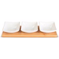 Lamart LT9217 4-dielna súprava servírovacíchmisiek Bambus, 26 x 8 cm