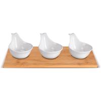 Lamart LT9219 4-dielna súprava servírovacíchmisiek Bambus, 27 x 12 cm