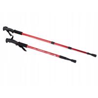Nordic walking vychádzkové palice antishock, červená