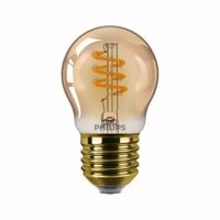 Philips LED filament žiarovka E27 P45 3W (25W) 2200K stmievateľná, jantarová