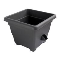 Plastia Kvetináč samozavlažovací Bergamot - 25x25 cm antracit