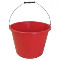 Plastové vedro s ryskou, 12 l, pr. 32 x v. 23 cm, červená