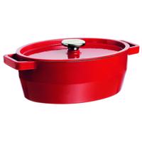 Pyrex Liatinový kastról s pokrievkou 6 l, 33 x 25 cm, červená, 6 l
