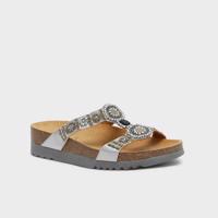 Scholl Papuče New Bogotà Wedge silver, veľkosť 39, 39 EU