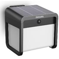 Solárne LED svietidlo Philips Ezra UltraEfficient,senzor, čierne, 1,8 W, 250/25 lm, 3000 K