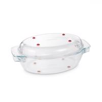 Tescoma Oválny pekáč s poklopom GrandCHEF 35 x 21 cm, sklenený