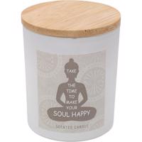 Vonná sviečka Soul Happy, vôňa bavlna, 7 x 8,5 cm, 300 g, farba biela