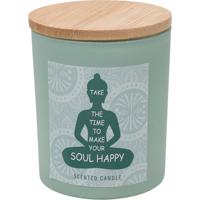 Vonná sviečka Soul Happy, vôňa lúčny vánok, 7 x 8,5 cm, 300 g, farba zelená