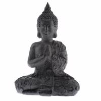 Záhradná dekorácia Budha, antracit, horčík , 38 x15 x 26 cm